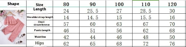 Girls' Trousers Casual And Sweet HAILANG Two-piece Set