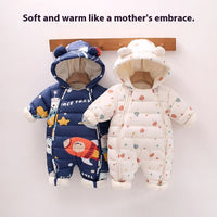 Clothes For Babies Baby Jumpsuits Winter Fleece-lined