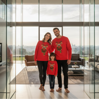 Parent-child Sweater Three-mouth Family Christmas Clothes