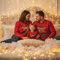 Parent-child Sweater Three-mouth Family Christmas Clothes