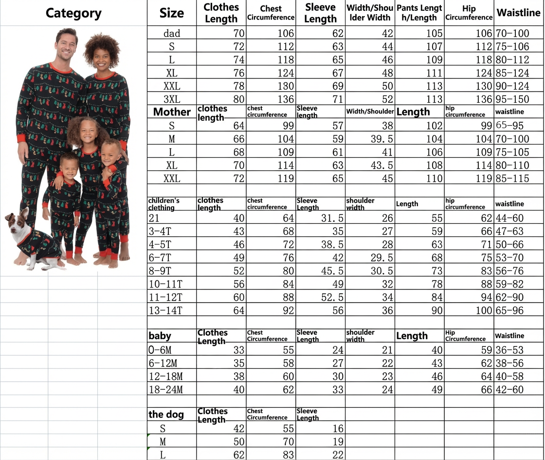 Family of Four Christmas Matching Outfits – European & American Style