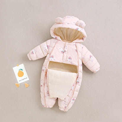 Clothes For Babies Baby Jumpsuits Winter Fleece-lined