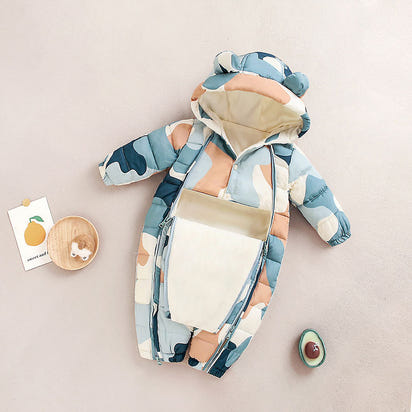 Clothes For Babies Baby Jumpsuits Winter Fleece-lined