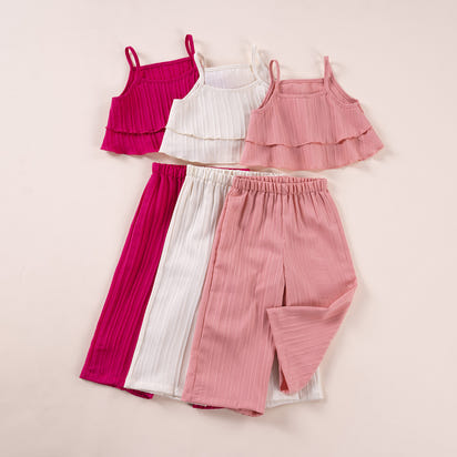Girls' Trousers Casual And Sweet HAILANG Two-piece Set