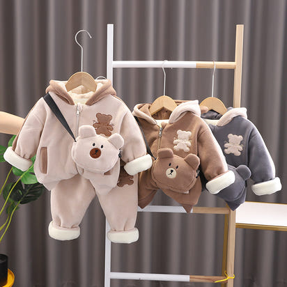 Padded Hooded Cotton Coat Coat Keep Baby Warm Quilted