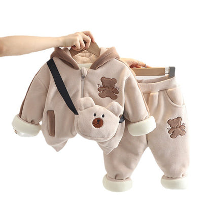 Padded Hooded Cotton Coat Coat Keep Baby Warm Quilted