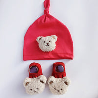 Spring Baby Boys And Girls Socks Hat Suit
