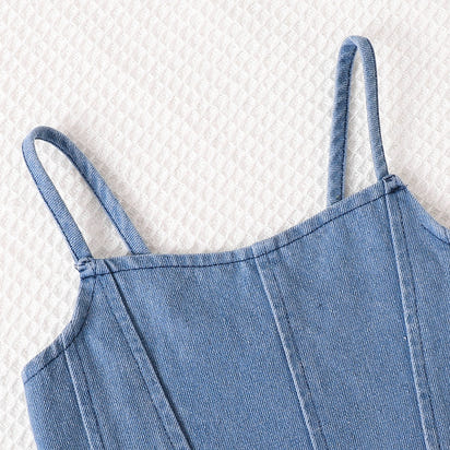 Girl's Printed Long Sleeve Dress Two-piece Set