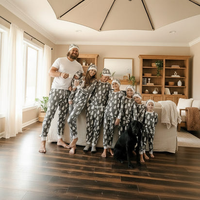 New Christmas Tree Printed Parent-child Suit Home Clothes