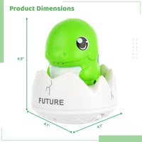 Dinosaur Bath Toys with Automatic Water Spray & Light