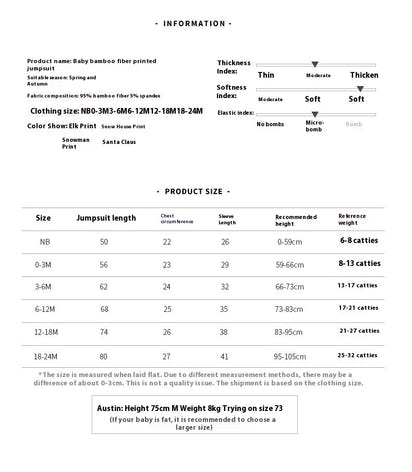 Ins Style Baby Clothes Christmas Jumpsuit