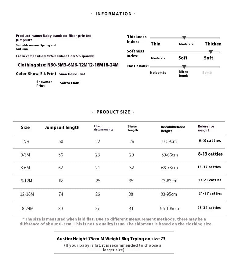 Ins Style Baby Clothes Christmas Jumpsuit