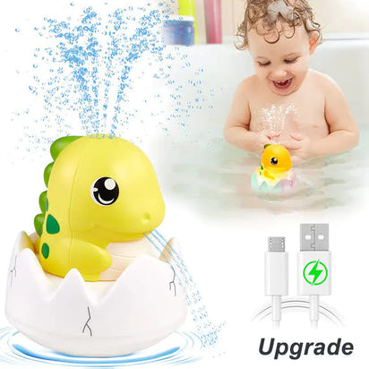 Dinosaur Bath Toys with Automatic Water Spray & Light