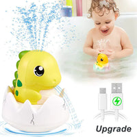 Dinosaur Bath Toys with Automatic Water Spray & Light