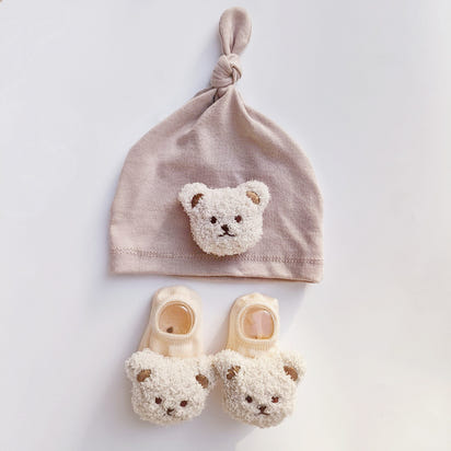 Spring Baby Boys And Girls Socks Hat Suit