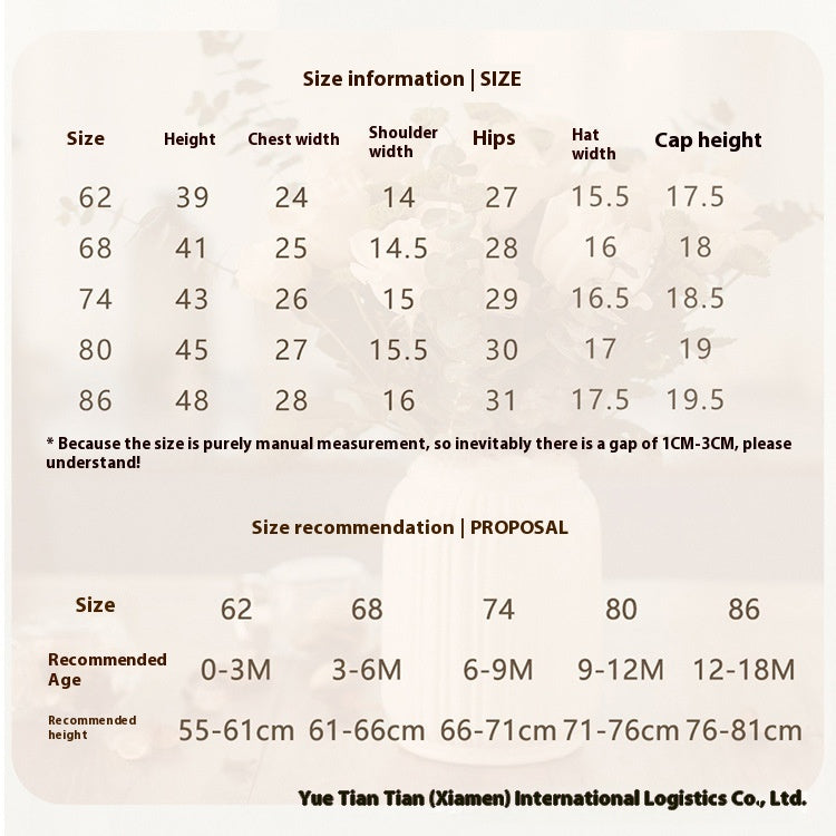 Baby Girl's Solid Color Sling Triangle Romper Hat Suit