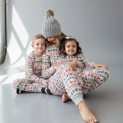 Family Matching Christmas Pajama Set – Holiday Outfits for Parents & Kids