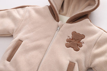 Padded Hooded Cotton Coat Coat Keep Baby Warm Quilted
