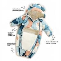 Clothes For Babies Baby Jumpsuits Winter Fleece-lined